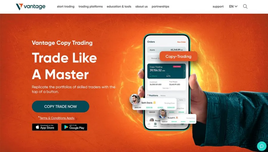 Vantage Trading Signale im Copy Trading