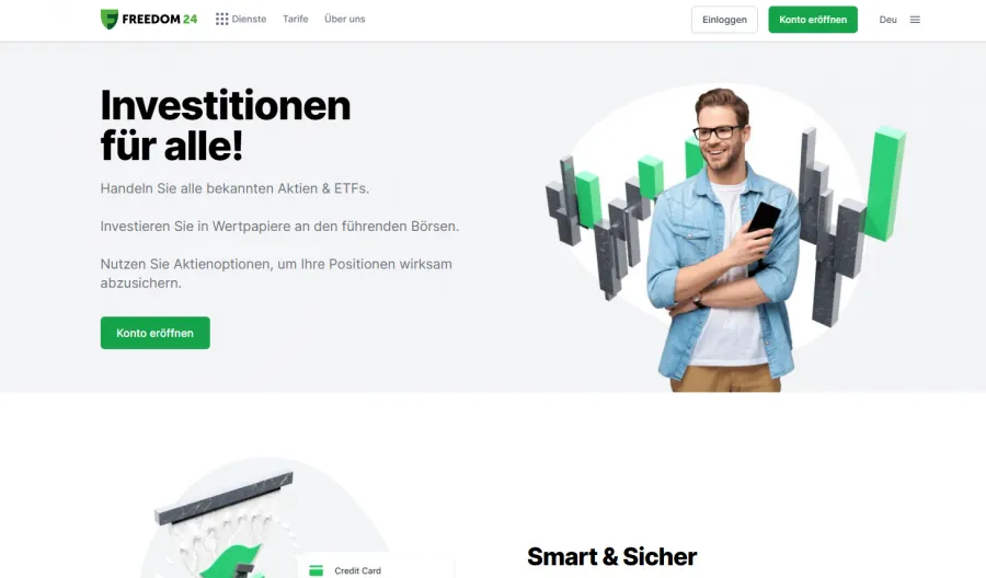 Freedom24 Webseite , broker für Optionen Trading