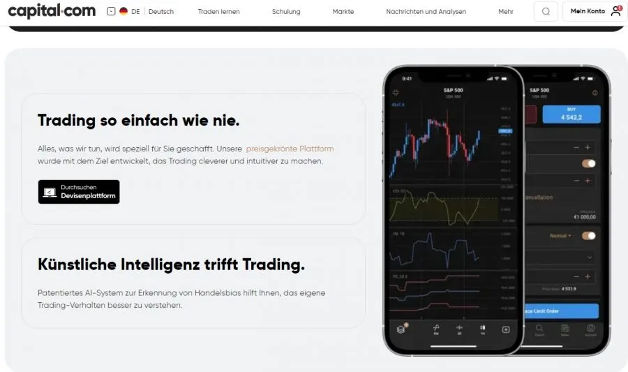 Capital.com Trading mit KI