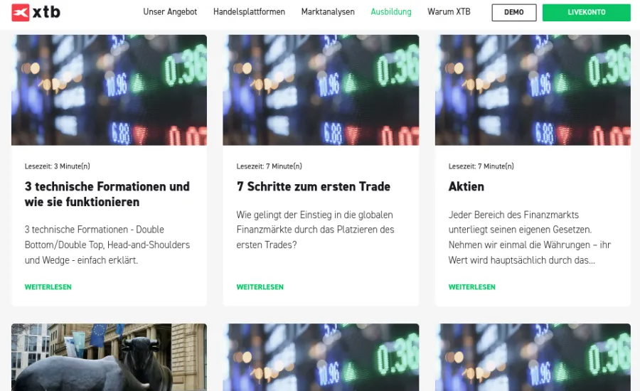 Trading Ausbildung bei XTB
