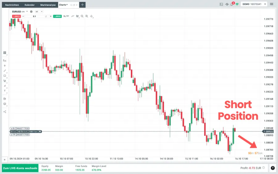 Offene Short Position