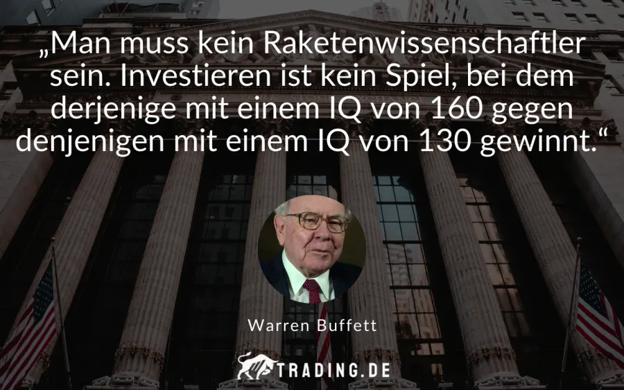 Trading-Zitat Warren Buffett: „Risiko entsteht dann, wenn Anleger nicht wissen, was sie tun.“
