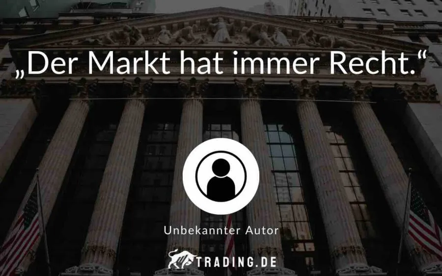 Trading Zitat Der Markt hat immer Recht