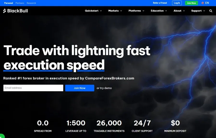 BlackBull Markets Website