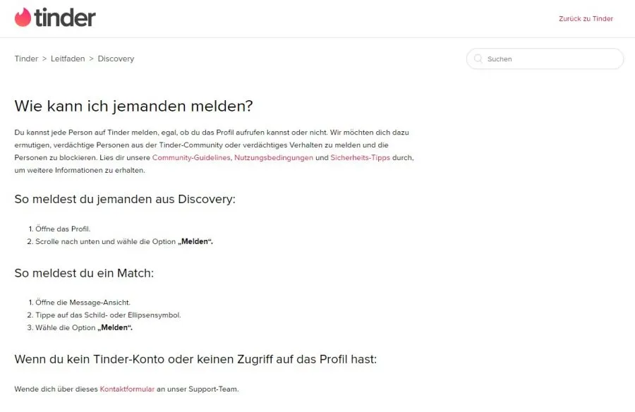 Tinder Betrug melden