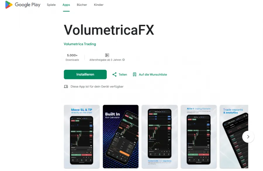 IQ Capital nutzbar über die VolumetricaFX App