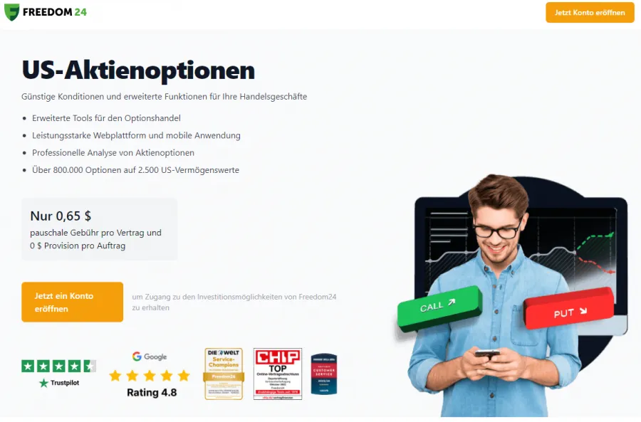 Freedom24 Optionen Broker