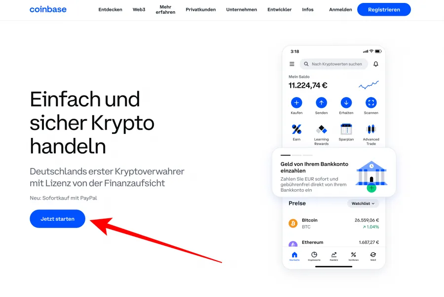 Wie man in den Bitcoin investieren kann bei Coinbase