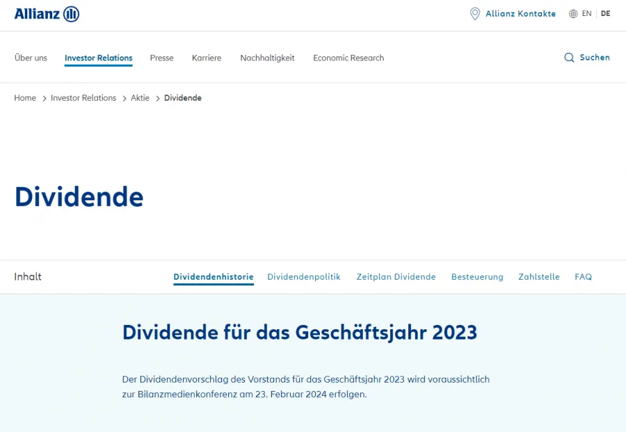 Allianz Dividende