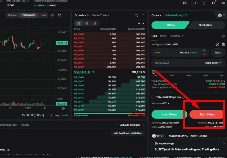 Kryptowährungen short traden und leer verkaufen bei Bitget