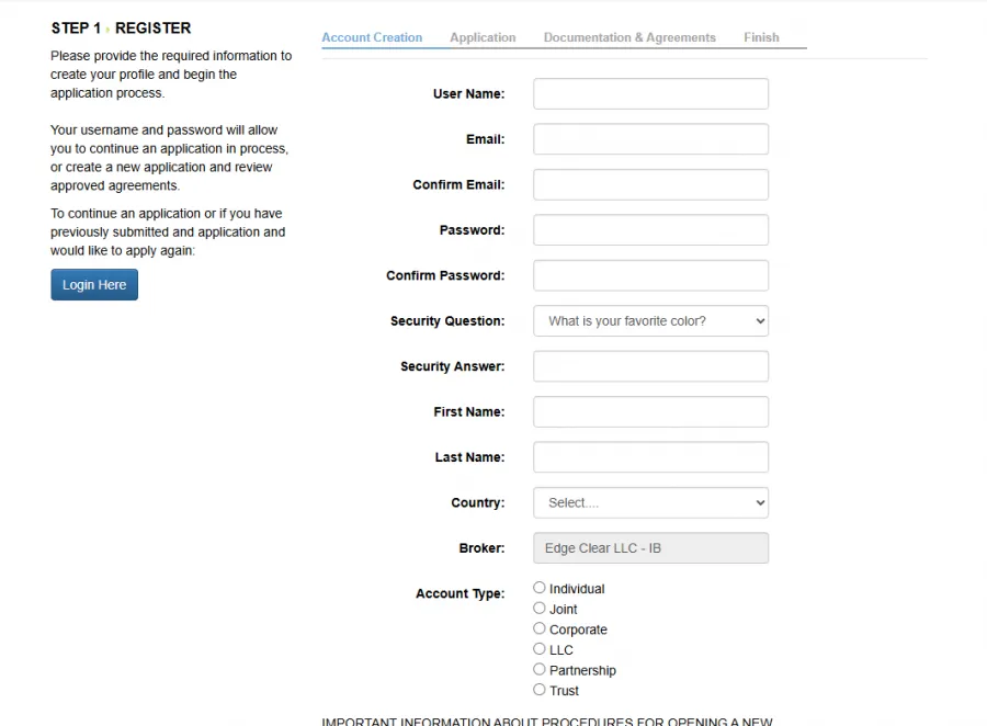 Futures Broker Konto eröffnen