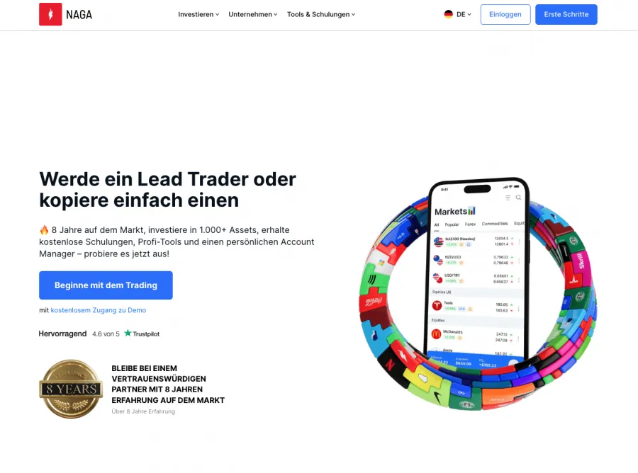 Die offizielle Webseite von NAGA