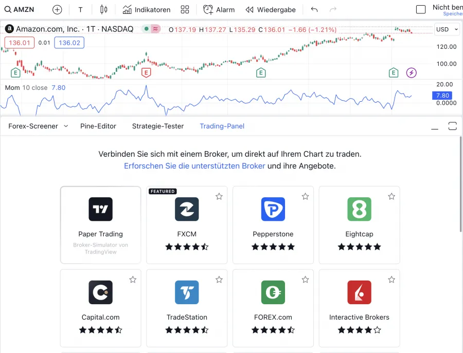 Momentum Indikator - Trading-Panel