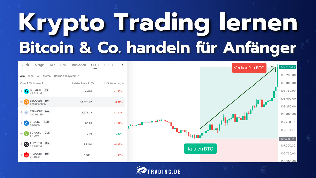 Krypto Trading lernen. Bitcoin & Co. handeln für Anfänger